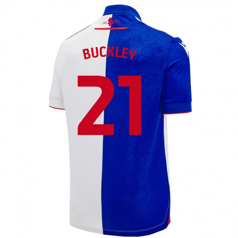 Danxen Enfant Maillot John Buckley #21 Bleu Ciel Blanc Tenues Domicile 2024/25 T-Shirt