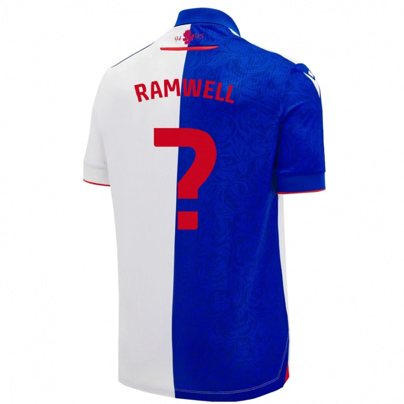 Danxen Enfant Maillot Teddy Ramwell #0 Bleu Ciel Blanc Tenues Domicile 2024/25 T-Shirt