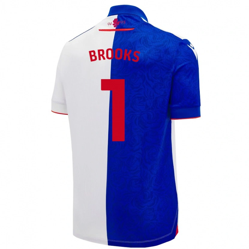 Danxen Enfant Maillot Alexandra Brooks #1 Bleu Ciel Blanc Tenues Domicile 2024/25 T-Shirt