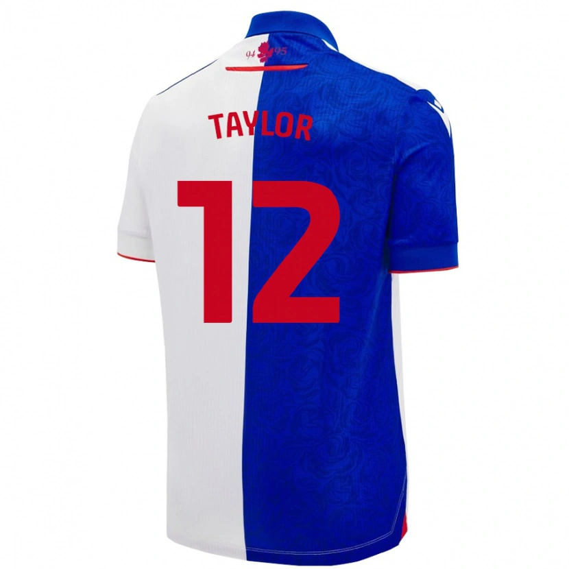 Danxen Enfant Maillot Emma Taylor #12 Bleu Ciel Blanc Tenues Domicile 2024/25 T-Shirt