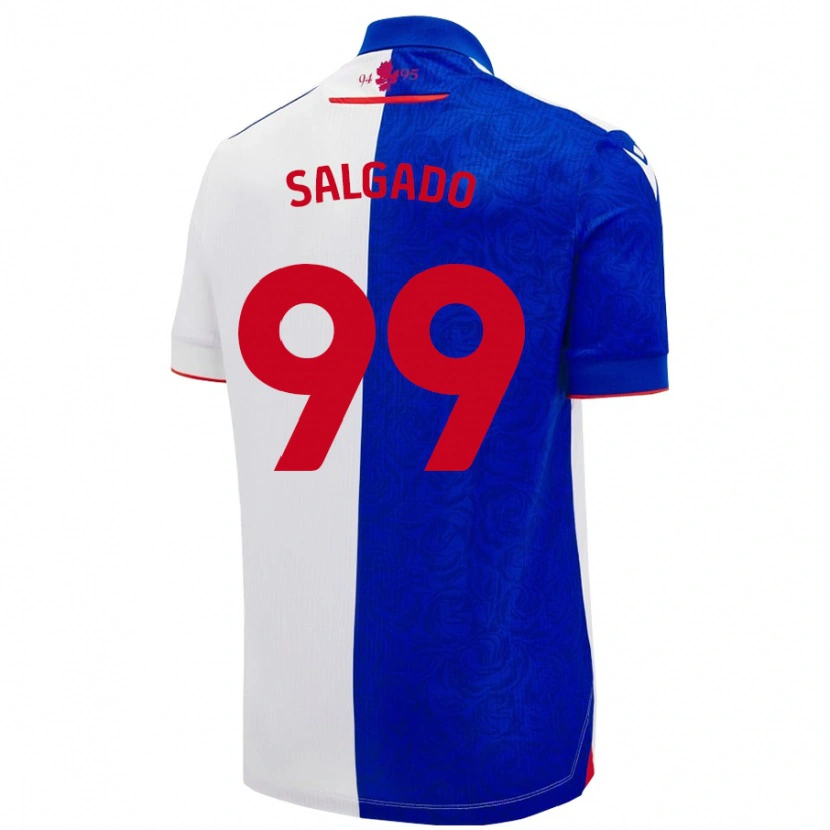 Danxen Enfant Maillot Shanell Salgado #99 Bleu Ciel Blanc Tenues Domicile 2024/25 T-Shirt