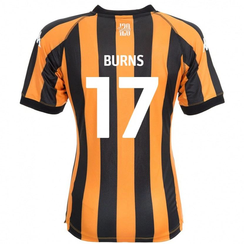 Danxen Enfant Maillot Finley Burns #17 Noir Ambre Tenues Domicile 2024/25 T-Shirt