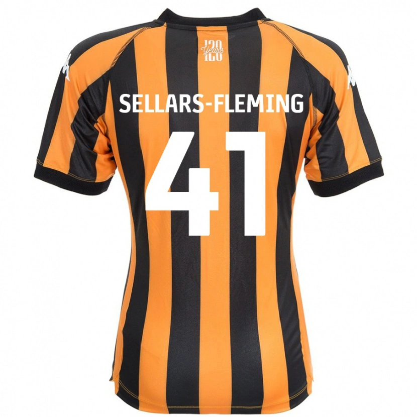 Danxen Enfant Maillot Tyrell Sellars-Fleming #41 Noir Ambre Tenues Domicile 2024/25 T-Shirt