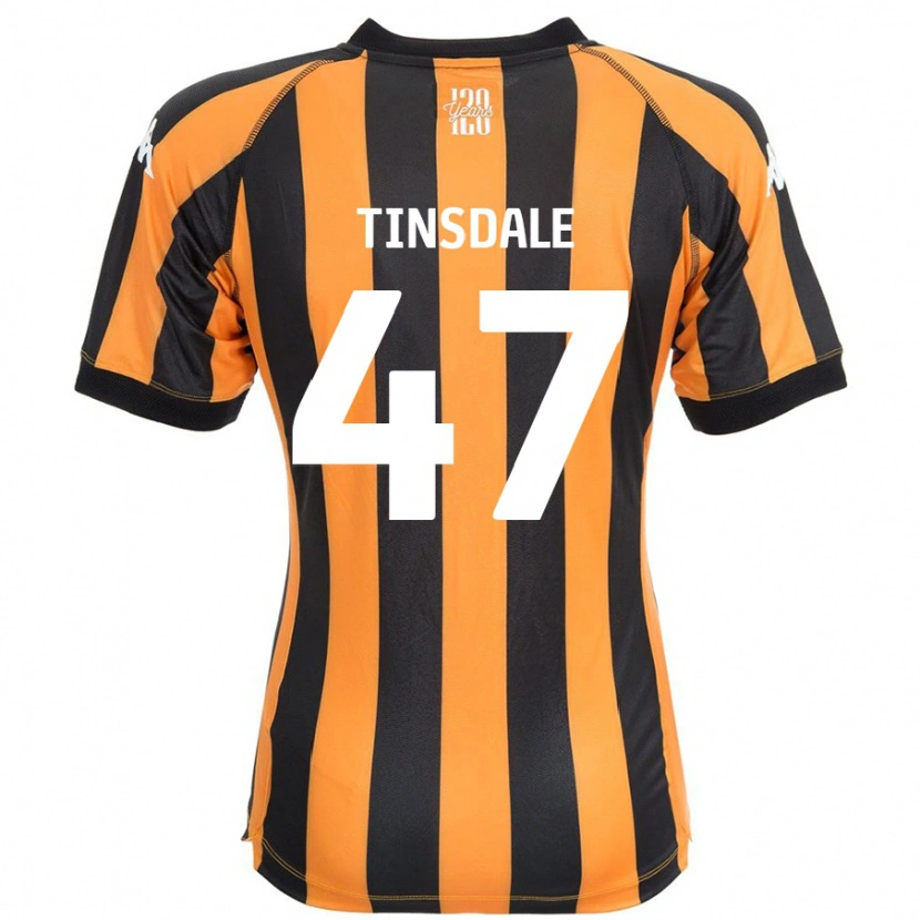 Danxen Enfant Maillot Nathan Tinsdale #47 Noir Ambre Tenues Domicile 2024/25 T-Shirt