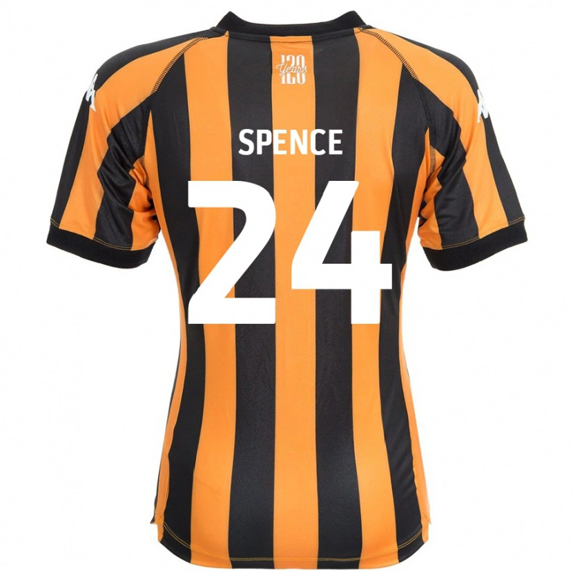 Danxen Enfant Maillot Emily Spence #24 Noir Ambre Tenues Domicile 2024/25 T-Shirt