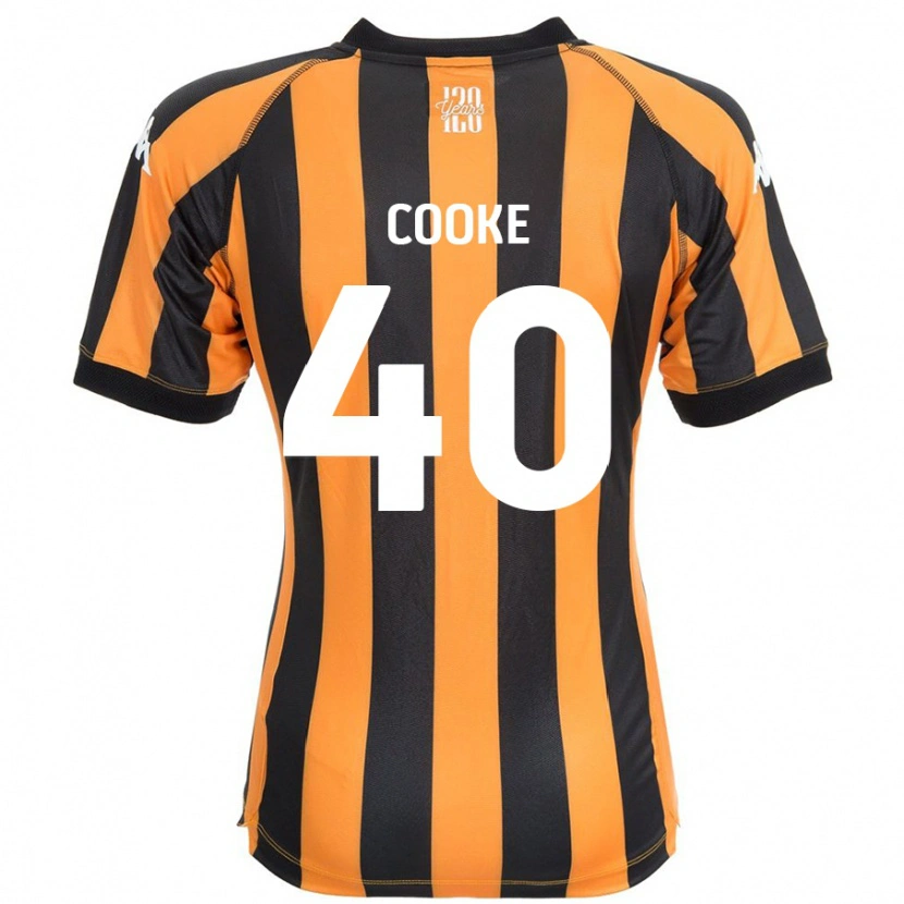 Danxen Enfant Maillot Megan Cooke #40 Noir Ambre Tenues Domicile 2024/25 T-Shirt