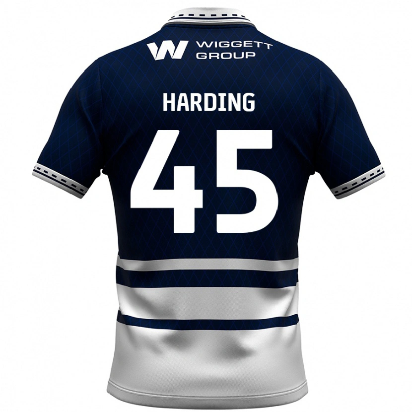 Danxen Enfant Maillot Wes Harding #45 Bleu Marine Blanc Tenues Domicile 2024/25 T-Shirt