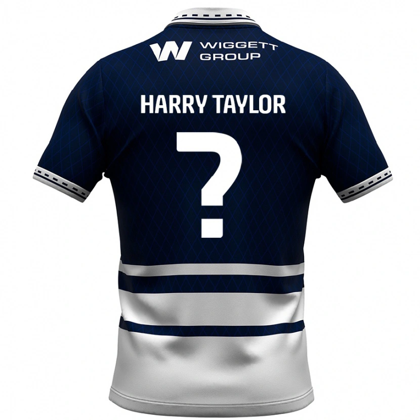 Danxen Enfant Maillot Harry Taylor #0 Bleu Marine Blanc Tenues Domicile 2024/25 T-Shirt