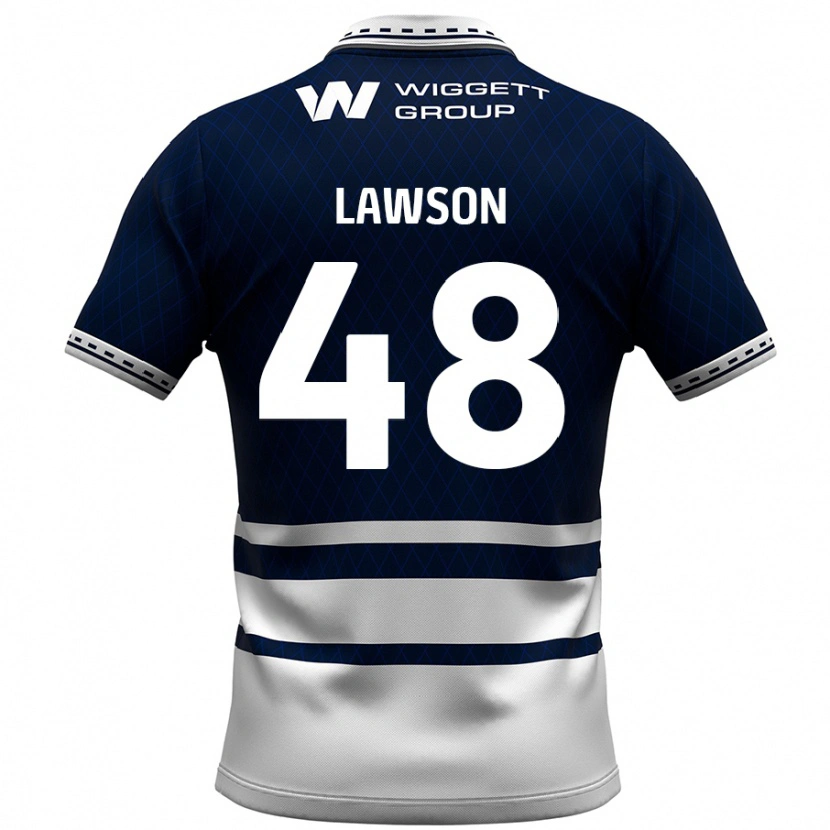 Danxen Enfant Maillot Sha'mar Lawson #48 Bleu Marine Blanc Tenues Domicile 2024/25 T-Shirt