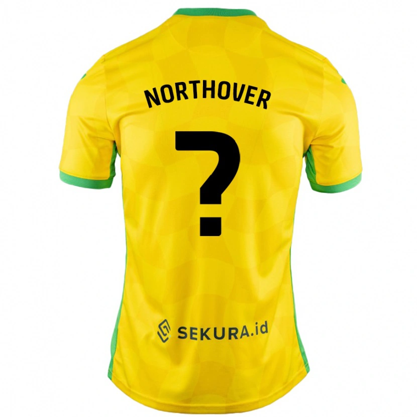 Danxen Enfant Maillot Foden Northover #0 Jaune Vert Tenues Domicile 2024/25 T-Shirt