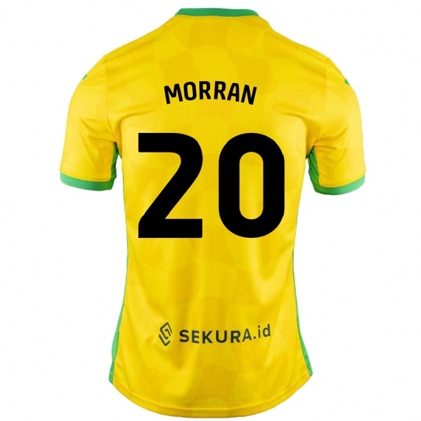 Danxen Enfant Maillot Eloise Morran #20 Jaune Vert Tenues Domicile 2024/25 T-Shirt