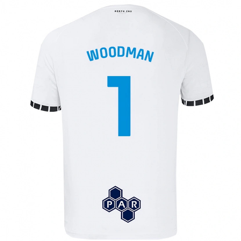 Danxen Enfant Maillot Freddie Woodman #1 Blanc Tenues Domicile 2024/25 T-Shirt