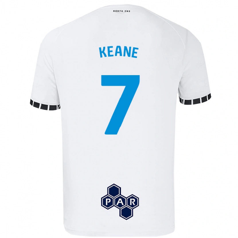 Danxen Enfant Maillot Will Keane #7 Blanc Tenues Domicile 2024/25 T-Shirt