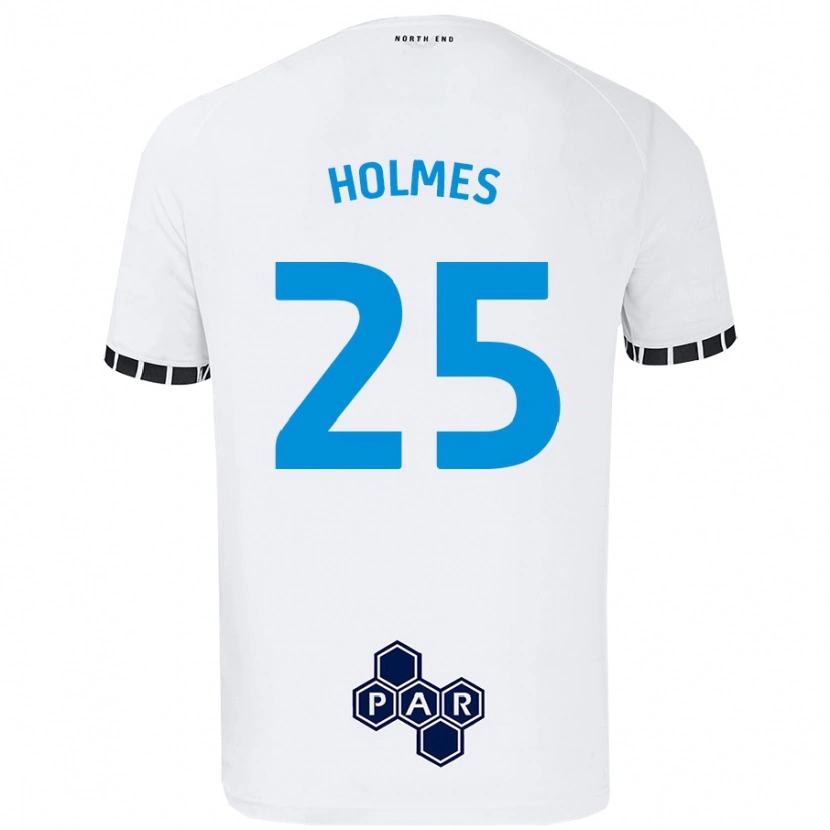 Danxen Enfant Maillot Duane Holmes #25 Blanc Tenues Domicile 2024/25 T-Shirt