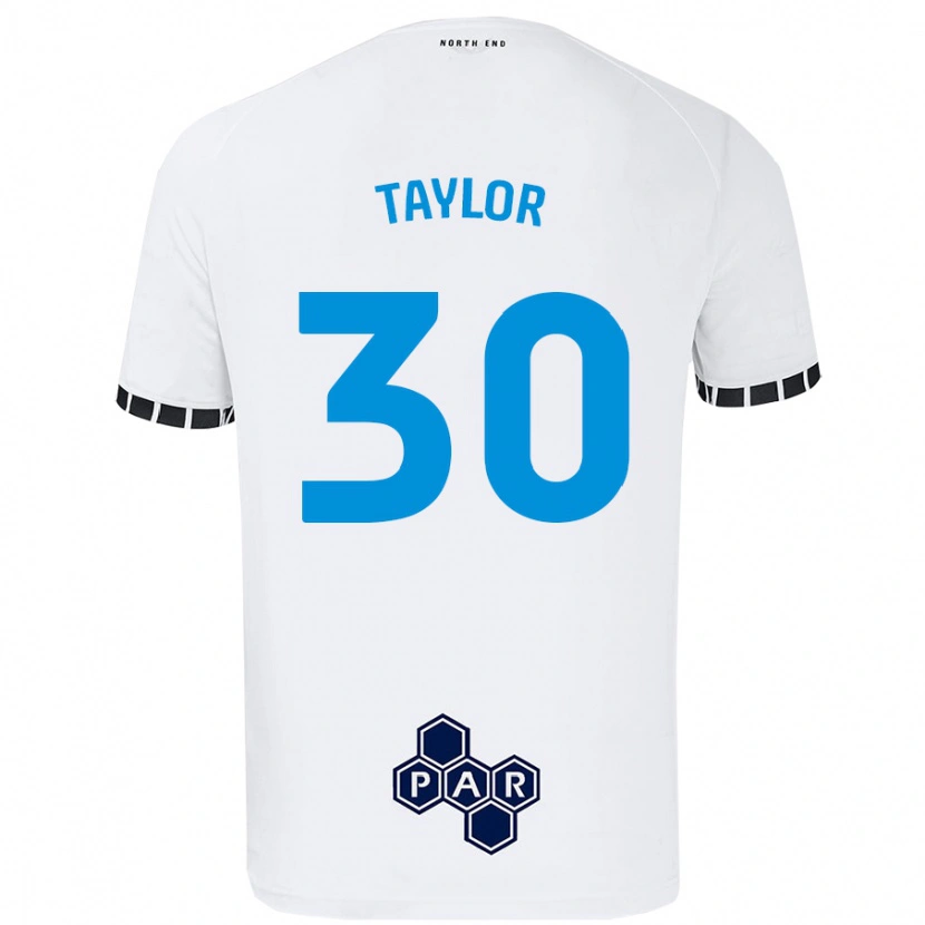 Danxen Enfant Maillot Kian Taylor #30 Blanc Tenues Domicile 2024/25 T-Shirt