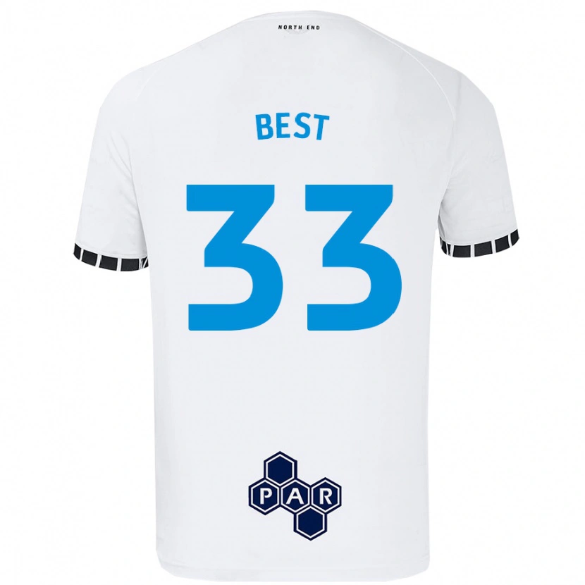 Danxen Enfant Maillot Kian Best #33 Blanc Tenues Domicile 2024/25 T-Shirt