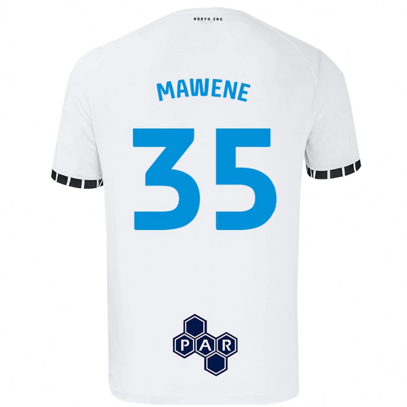 Danxen Enfant Maillot Noah Mawene #35 Blanc Tenues Domicile 2024/25 T-Shirt