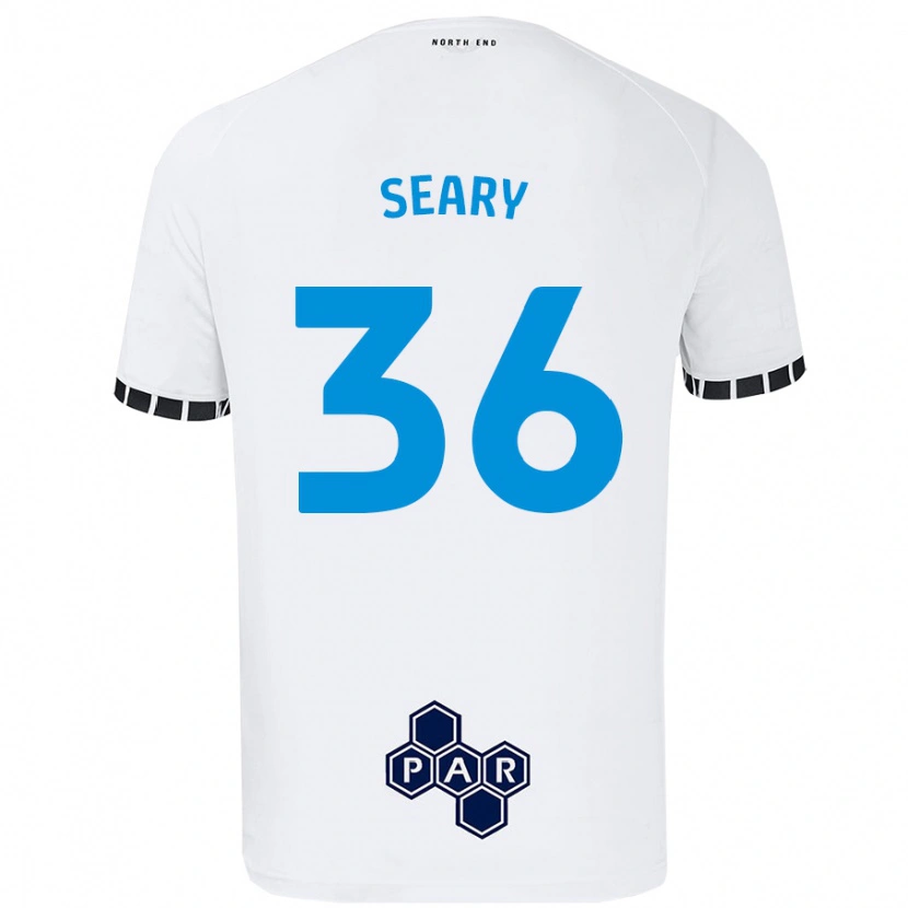 Danxen Enfant Maillot Josh Seary #36 Blanc Tenues Domicile 2024/25 T-Shirt