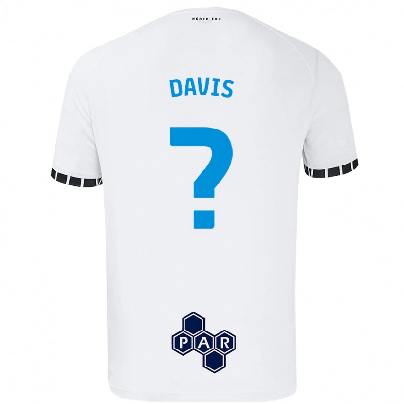 Danxen Enfant Maillot Tommy Davis #0 Blanc Tenues Domicile 2024/25 T-Shirt