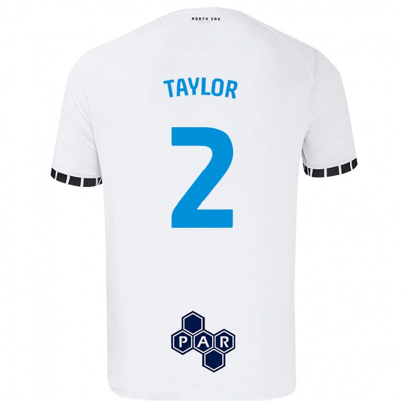 Danxen Enfant Maillot Alex Taylor #2 Blanc Tenues Domicile 2024/25 T-Shirt