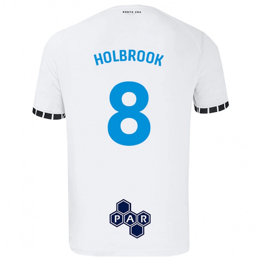 Danxen Enfant Maillot Jess Holbrook #8 Blanc Tenues Domicile 2024/25 T-Shirt