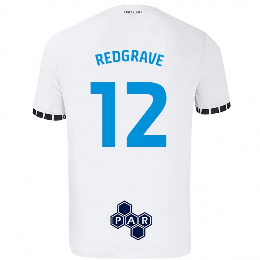 Danxen Enfant Maillot Jodie Redgrave #12 Blanc Tenues Domicile 2024/25 T-Shirt