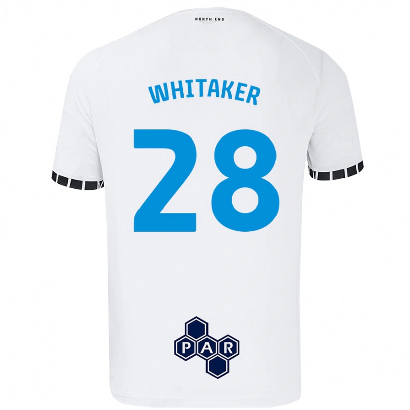 Danxen Enfant Maillot Eve Whitaker #28 Blanc Tenues Domicile 2024/25 T-Shirt