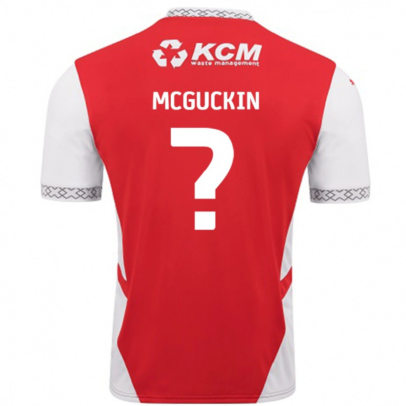 Danxen Enfant Maillot Ciaran Mcguckin #0 Rouge Blanc Tenues Domicile 2024/25 T-Shirt