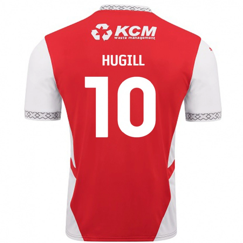 Danxen Enfant Maillot Jordan Hugill #10 Rouge Blanc Tenues Domicile 2024/25 T-Shirt