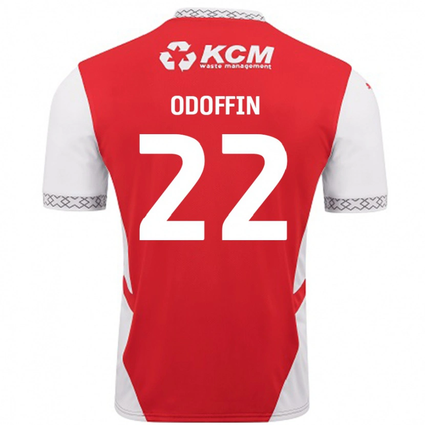 Danxen Enfant Maillot Hakeem Odoffin #22 Rouge Blanc Tenues Domicile 2024/25 T-Shirt