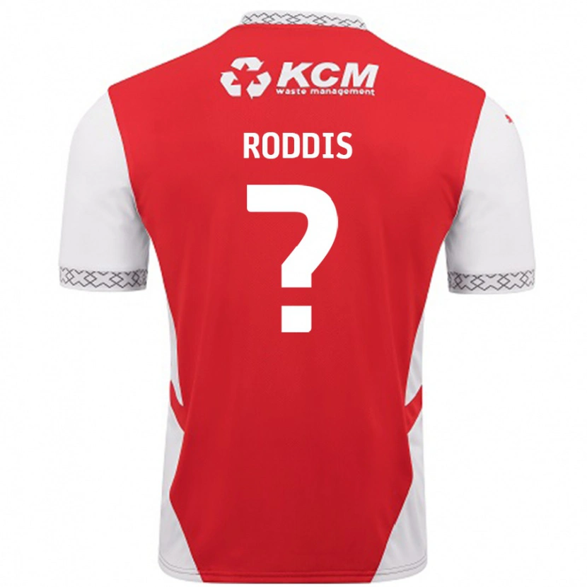 Danxen Enfant Maillot Harry Roddis #0 Rouge Blanc Tenues Domicile 2024/25 T-Shirt