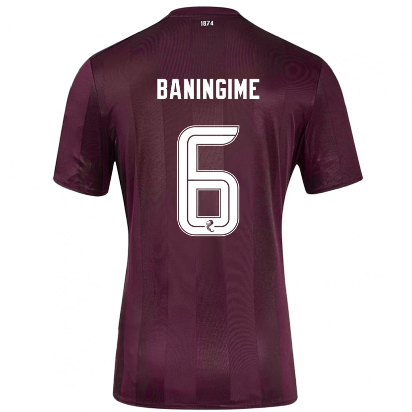 Danxen Enfant Maillot Beni Baningime #6 Bordeaux Tenues Domicile 2024/25 T-Shirt