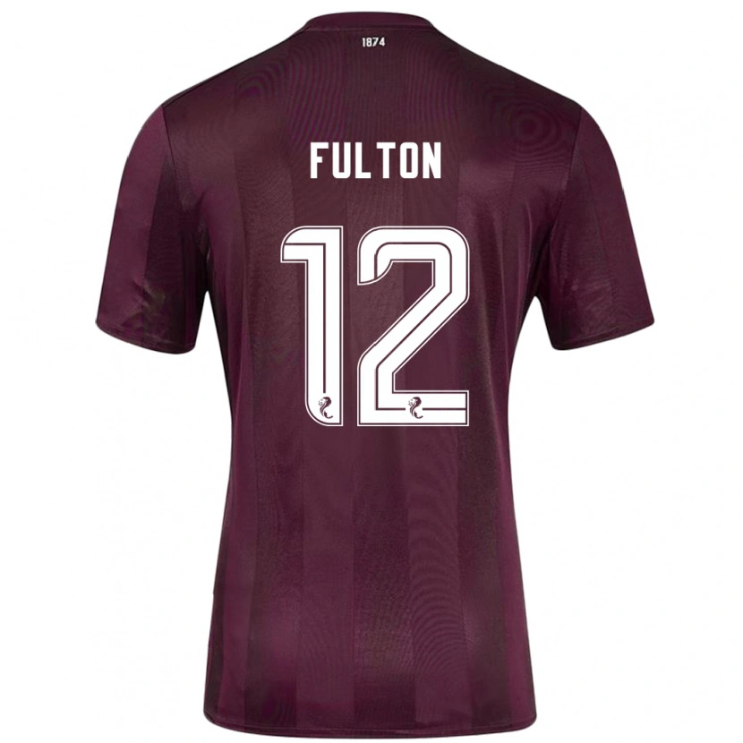 Danxen Enfant Maillot Ryan Fulton #12 Bordeaux Tenues Domicile 2024/25 T-Shirt