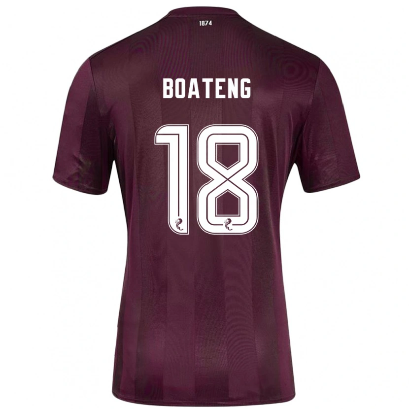 Danxen Enfant Maillot Malachi Boateng #18 Bordeaux Tenues Domicile 2024/25 T-Shirt