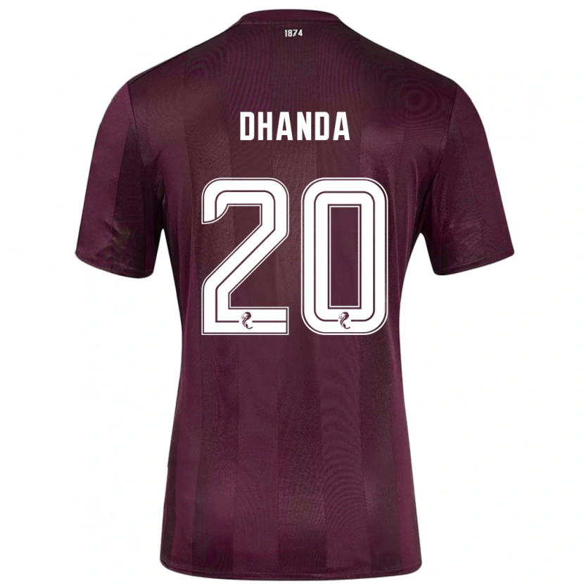 Danxen Enfant Maillot Yan Dhanda #20 Bordeaux Tenues Domicile 2024/25 T-Shirt