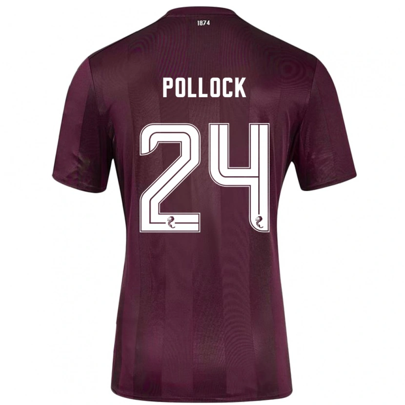 Danxen Enfant Maillot Finlay Pollock #24 Bordeaux Tenues Domicile 2024/25 T-Shirt