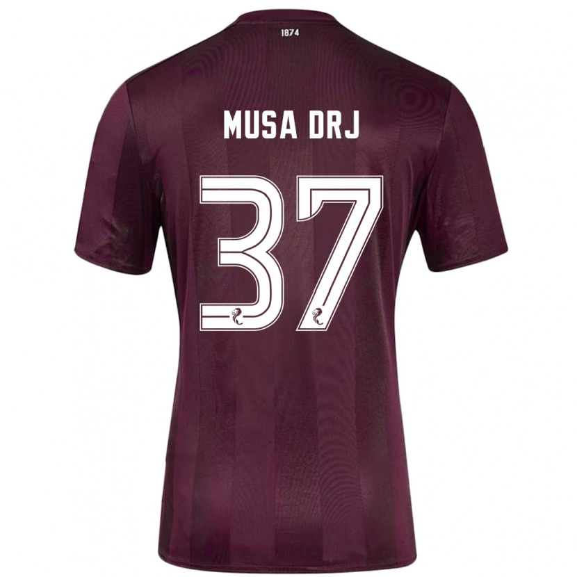 Danxen Enfant Maillot Musa Drammeh #37 Bordeaux Tenues Domicile 2024/25 T-Shirt