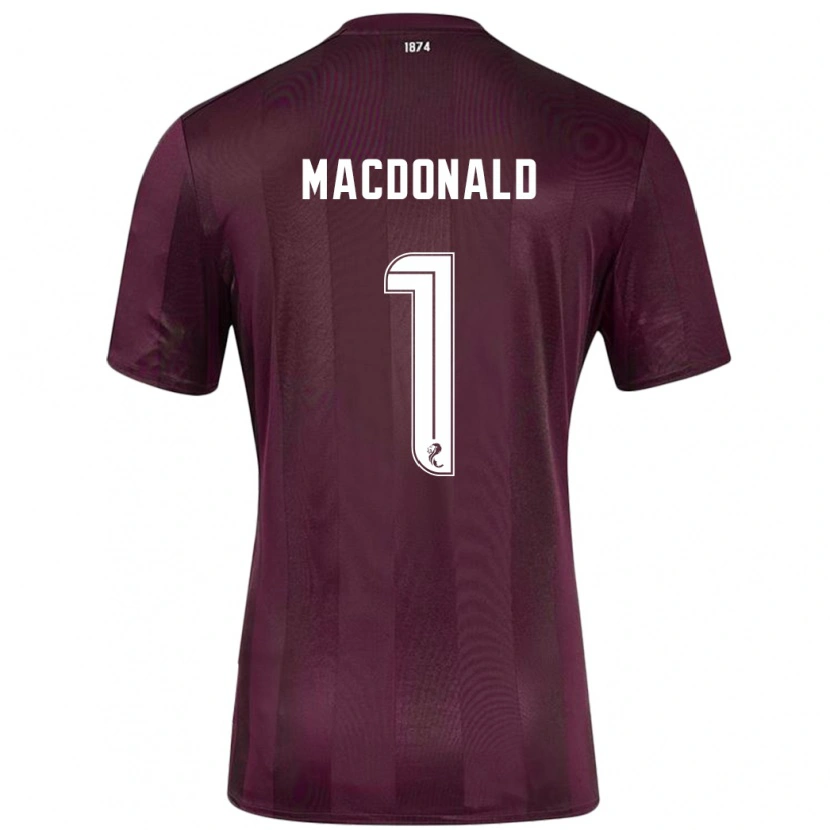 Danxen Enfant Maillot Jamie Macdonald #1 Bordeaux Tenues Domicile 2024/25 T-Shirt