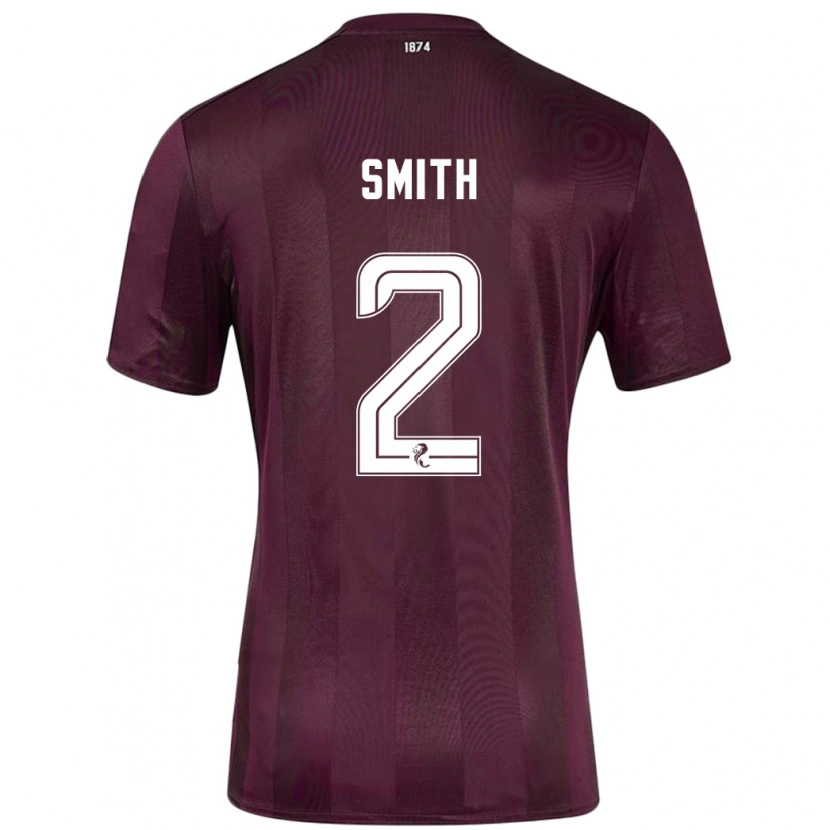 Danxen Enfant Maillot Lucas Smith #2 Bordeaux Tenues Domicile 2024/25 T-Shirt