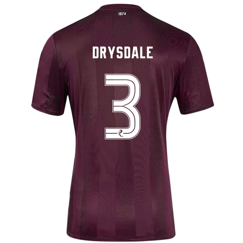 Danxen Enfant Maillot Ethan Drysdale #3 Bordeaux Tenues Domicile 2024/25 T-Shirt