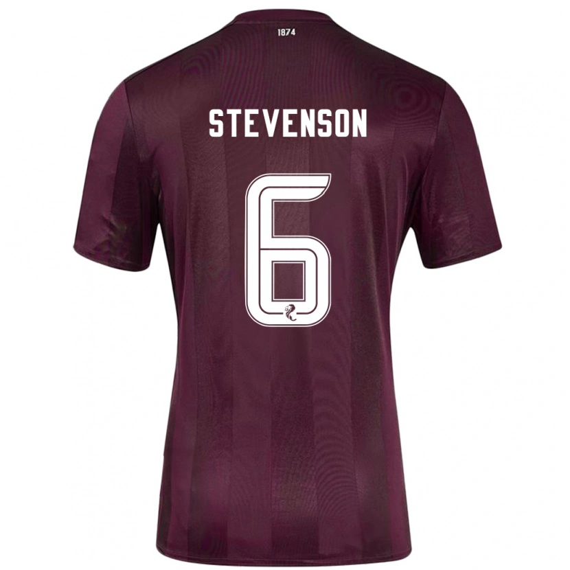 Danxen Enfant Maillot Gus Stevenson #6 Bordeaux Tenues Domicile 2024/25 T-Shirt