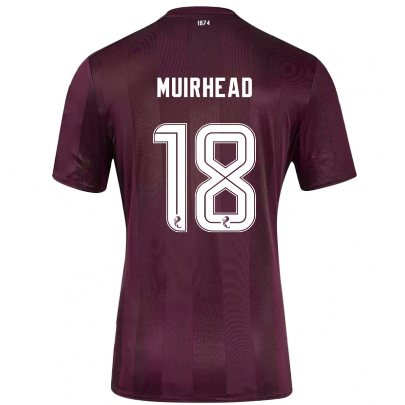 Danxen Enfant Maillot Owen Muirhead #18 Bordeaux Tenues Domicile 2024/25 T-Shirt