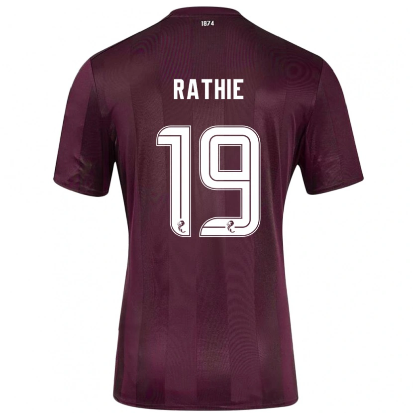 Danxen Enfant Maillot Luke Rathie #19 Bordeaux Tenues Domicile 2024/25 T-Shirt