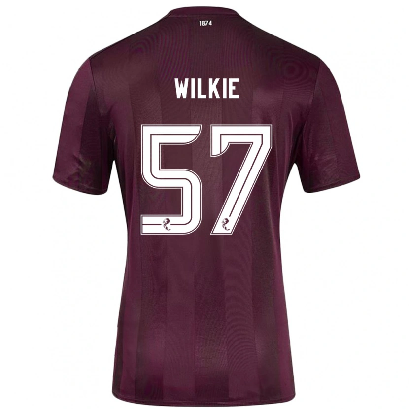 Danxen Enfant Maillot Coupar Wilkie #57 Bordeaux Tenues Domicile 2024/25 T-Shirt