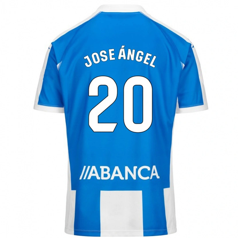 Danxen Enfant Maillot José Ángel Jurado #20 Bleu Blanc Tenues Domicile 2024/25 T-Shirt