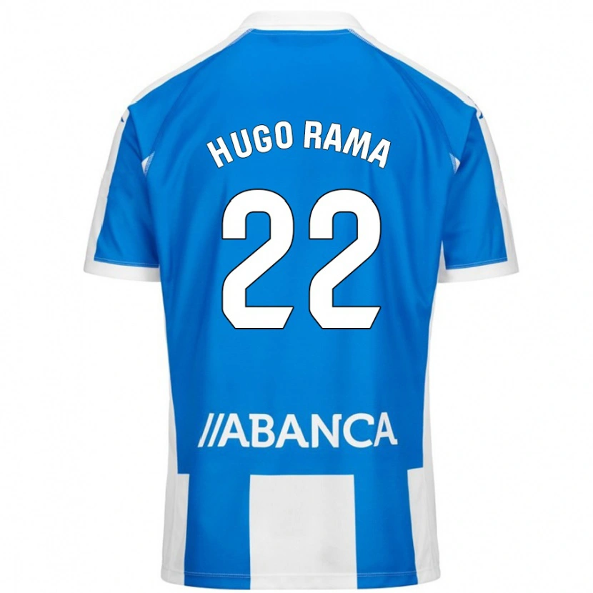 Danxen Enfant Maillot Hugo Rama #22 Bleu Blanc Tenues Domicile 2024/25 T-Shirt