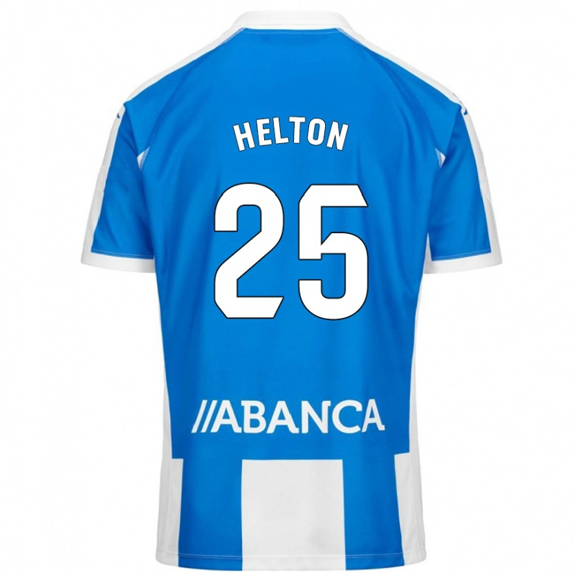 Danxen Enfant Maillot Helton Leite #25 Bleu Blanc Tenues Domicile 2024/25 T-Shirt