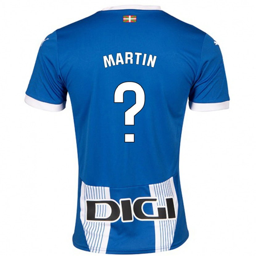 Danxen Enfant Maillot Carlos Martín #0 Bleu Tenues Domicile 2024/25 T-Shirt