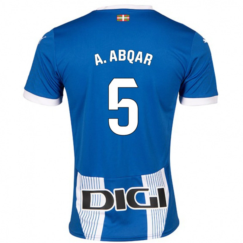 Danxen Enfant Maillot Abdel Abqar #5 Bleu Tenues Domicile 2024/25 T-Shirt