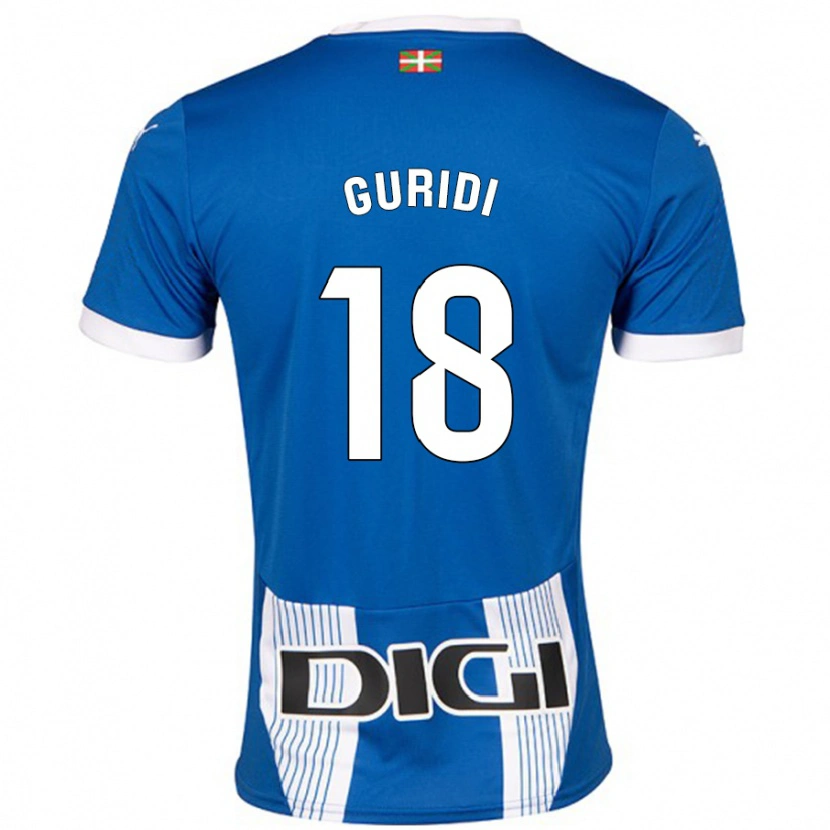 Danxen Enfant Maillot Jon Guridi #18 Bleu Tenues Domicile 2024/25 T-Shirt